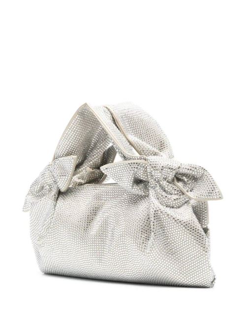 Light beige/silver-tone rhinestone bag GIUSEPPE DI MORABITO | 02PSBG009FC0210921CR